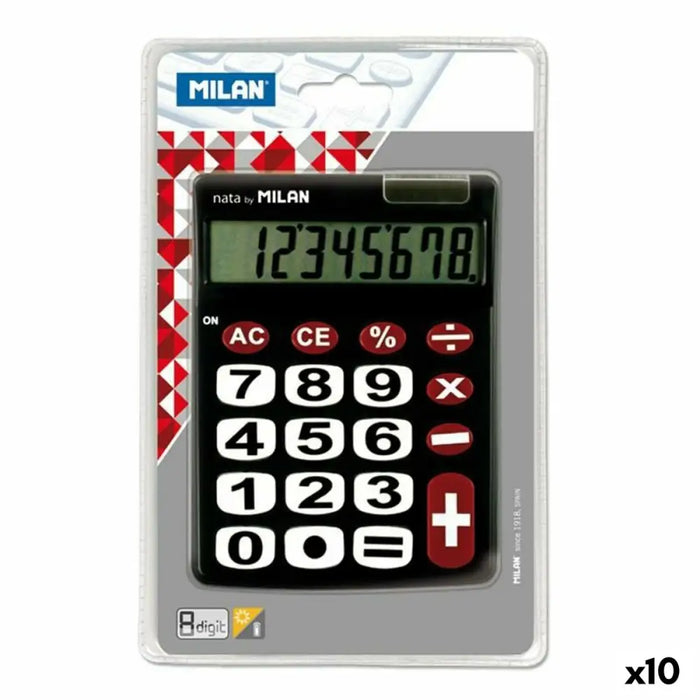 Калкулатор Milan Dual Черен 14,5 x 10,6 x 2,1 cm (10 броя)