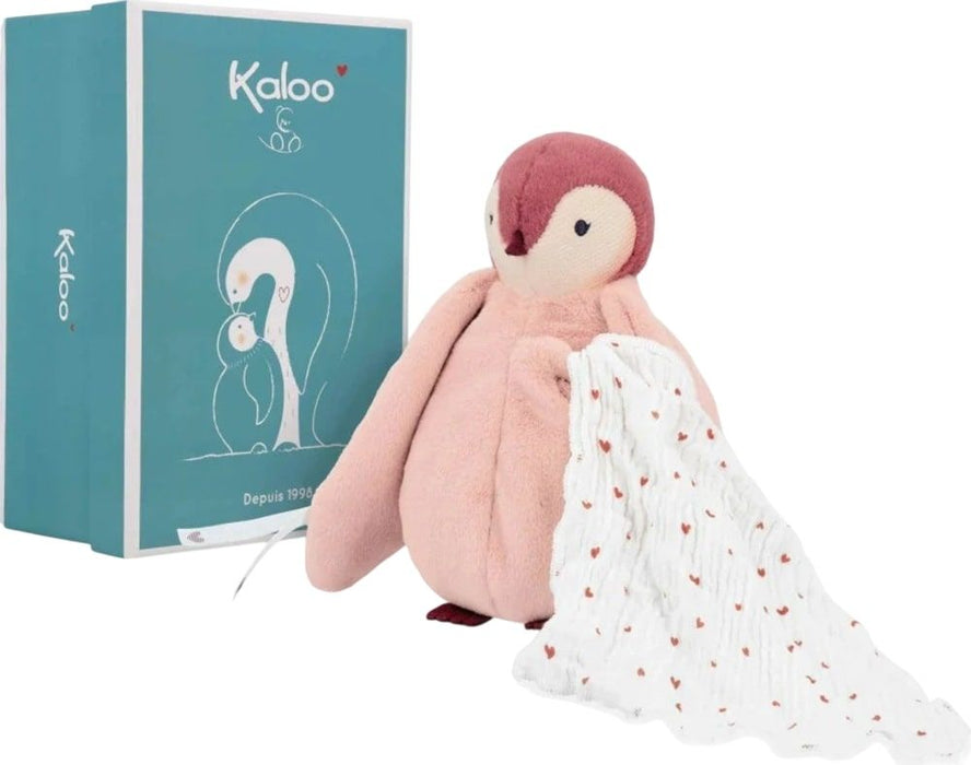 Плюшена играчка Kaloo - Розов пингвин, целувка, 20 cm