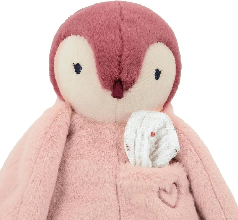 Плюшена играчка Kaloo - Розов пингвин, целувка, 20 cm