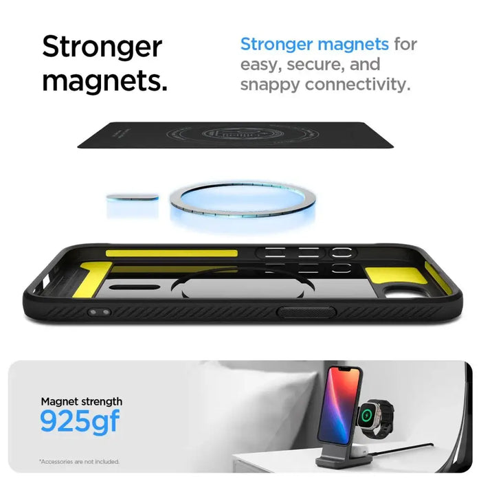 Калъф Spigen Rugged Armor MagSafe за iPhone 16e - черен