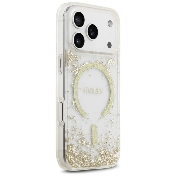 Калъф Guess Resin Bottom Glitter MagSafe за iPhone 17 Pro