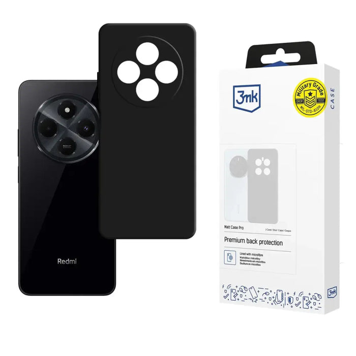 Калъф 3mk Matt Case Pro за Xiaomi Redmi 14C - черен мат