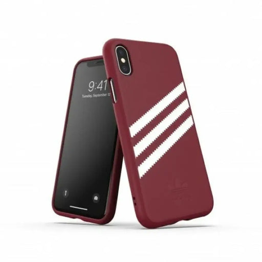 Калъф Adidas OR Molded PU Suede за iPhone X / XS - бордо