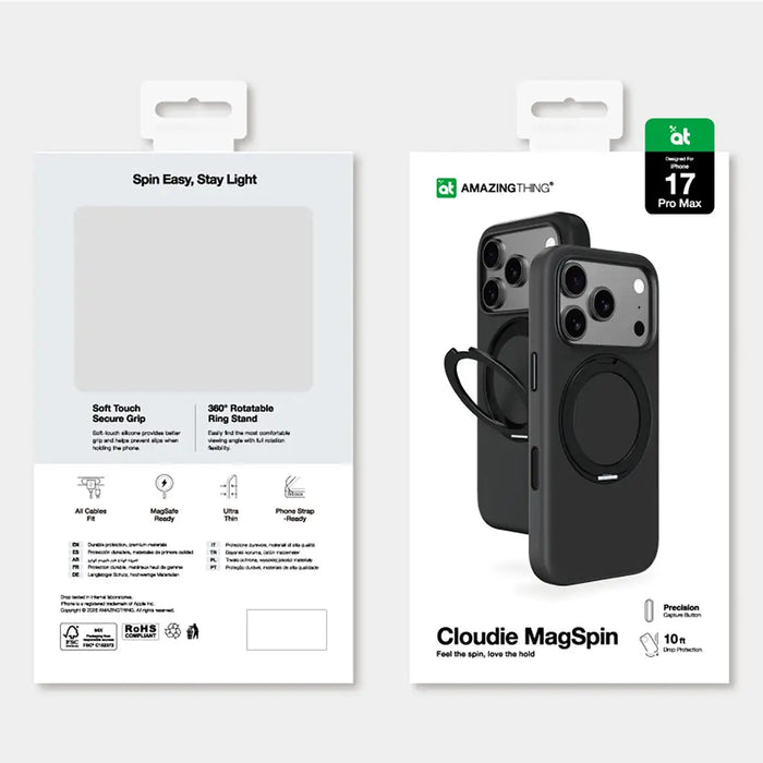 Калъф AmazingThing Cloudie за iPhone 17 Pro Max със стойка