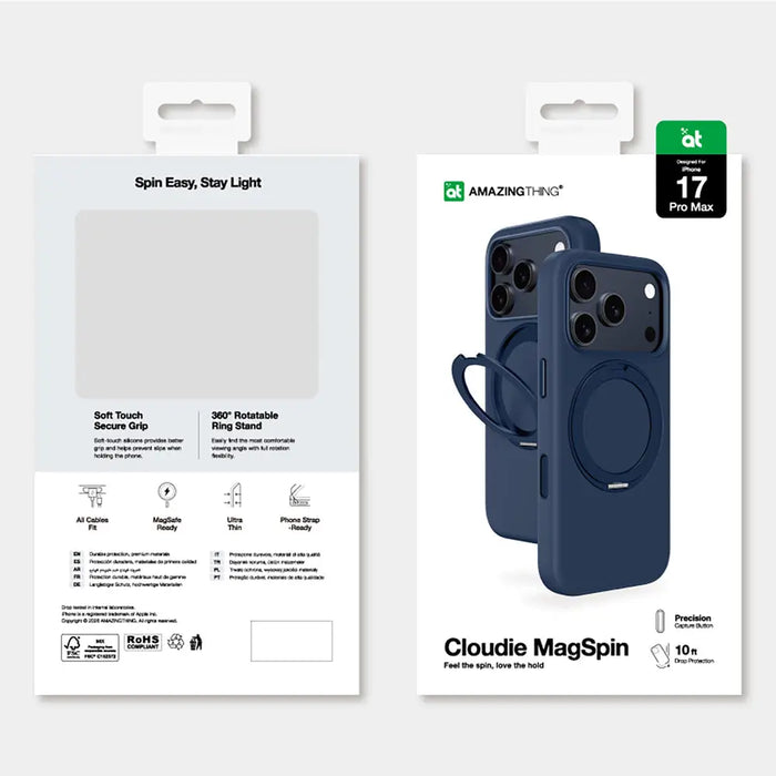 Калъф AmazingThing Cloudie за iPhone 17 Pro Max със стойка