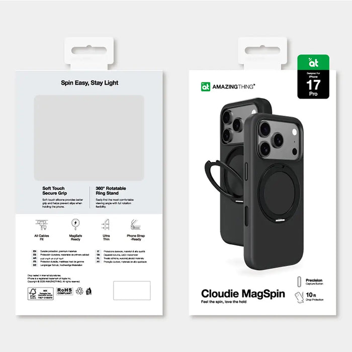 Калъф AmazingThing Cloudie за iPhone 17 Pro със стойка