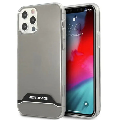 Калъф AMG Electroplate Black&White за iPhone 12 / 12 Pro
