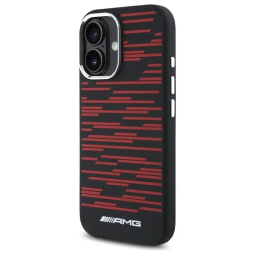 Калъф AMG Silicone Graphics MagSafe за iPhone 16 - черен