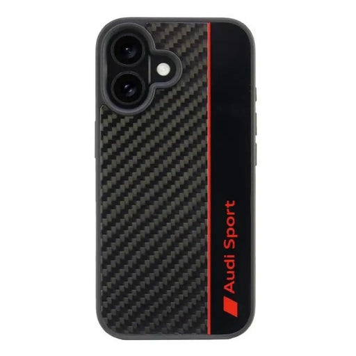 Калъф Audi Carbon Fiber Stripe Case за iPhone 16 6.1’’