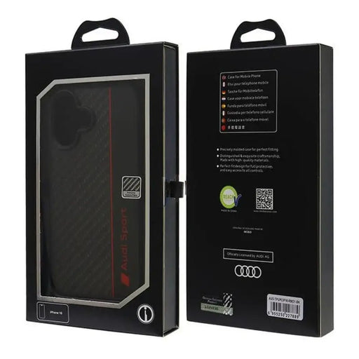 Калъф Audi Carbon Fiber Stripe Case за iPhone 16 6.1’’