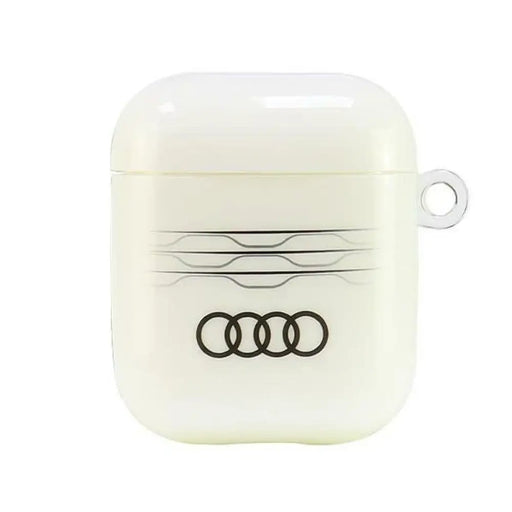 Калъф Audi IML Geometric Pattern за AirPods 1 / 2 - бял