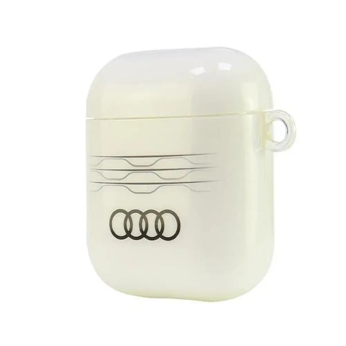 Калъф Audi IML Geometric Pattern за AirPods 1 / 2 - бял