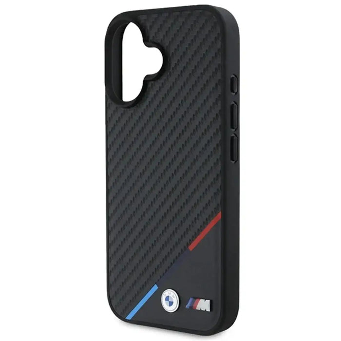 Калъф BMW Carbon Tricolor Line MagSafe за iPhone 16 Plus