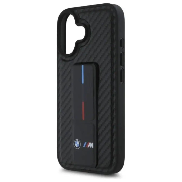 Калъф BMW M Grip Stand Smooth and Carbon за iPhone 16