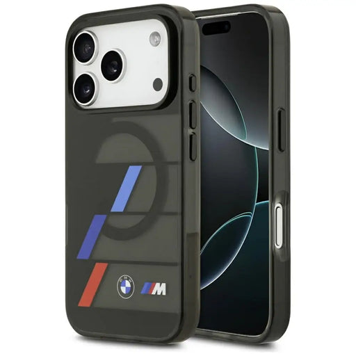 Калъф BMW M IML Metal Buttons Tricolor Lines MagSafe