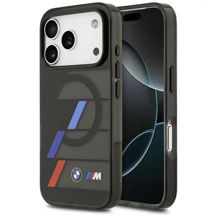 Калъф BMW M IML Metal Buttons Tricolor Lines MagSafe