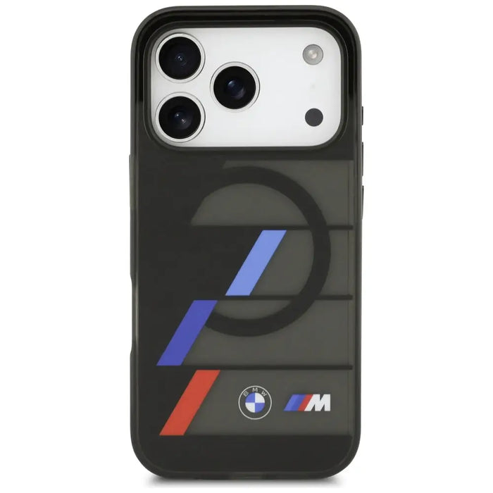 Калъф BMW M IML Metal Buttons Tricolor Lines MagSafe