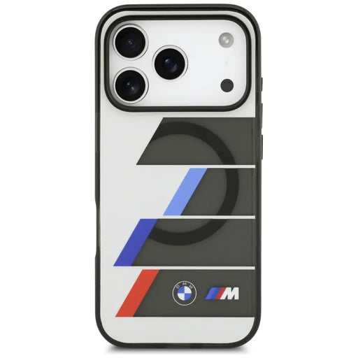 Калъф BMW M IML Metal Buttons Tricolor Lines MagSafe