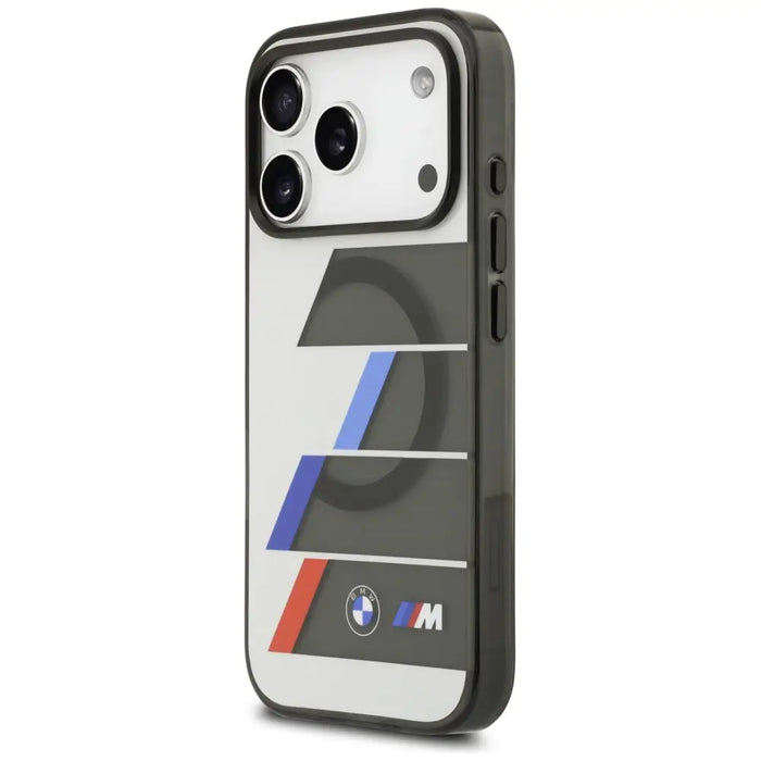 Калъф BMW M IML Metal Buttons Tricolor Lines MagSafe