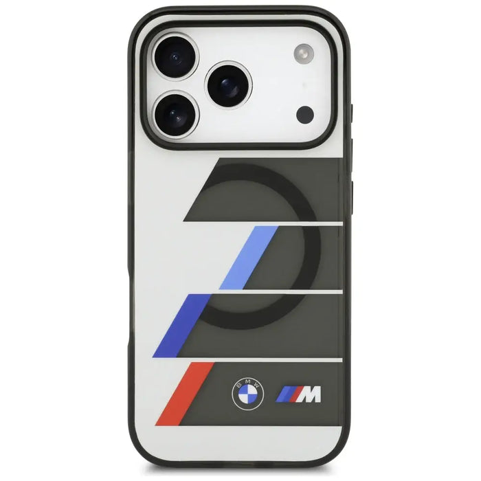 Калъф BMW M IML Metal Buttons Tricolor Lines MagSafe