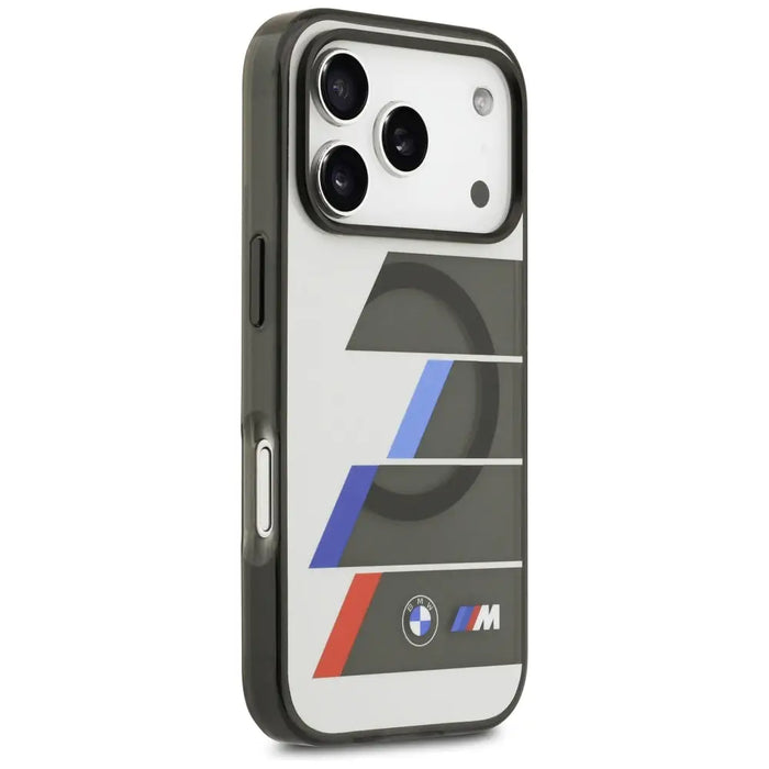 Калъф BMW M IML Metal Buttons Tricolor Lines MagSafe