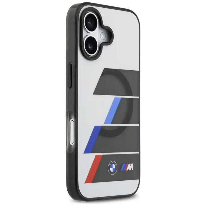 Калъф BMW M IML Metal Buttons Tricolor Lines MagSafe