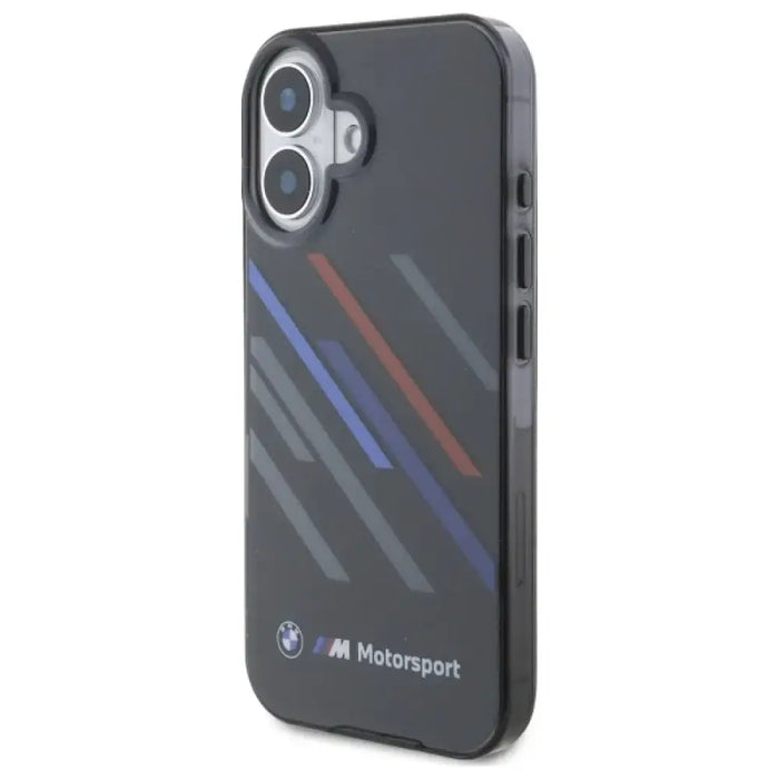 Калъф BMW Motosport IML Random Stripes iPhone 16 - черен