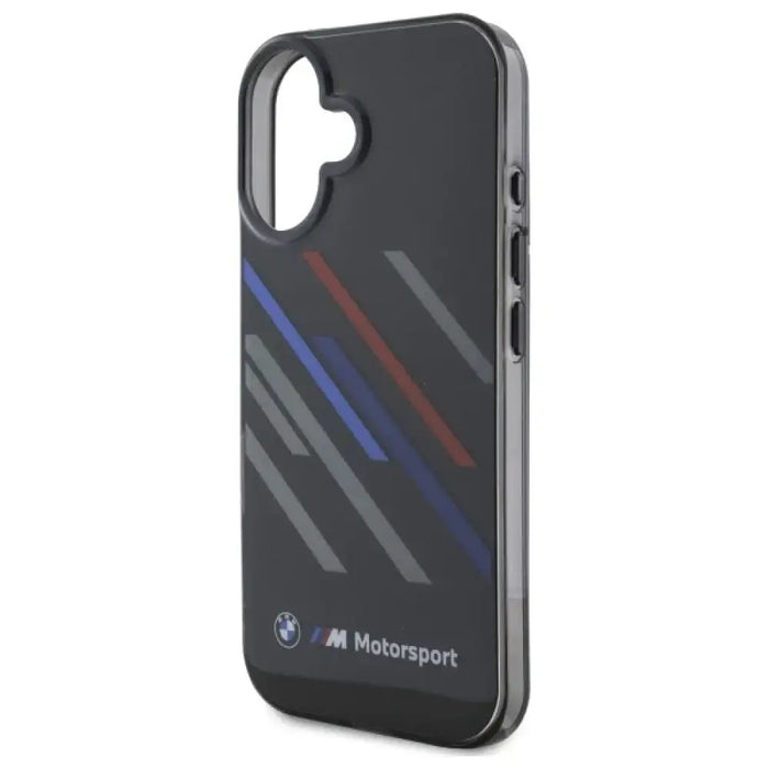 Калъф BMW Motosport IML Random Stripes iPhone 16 - черен