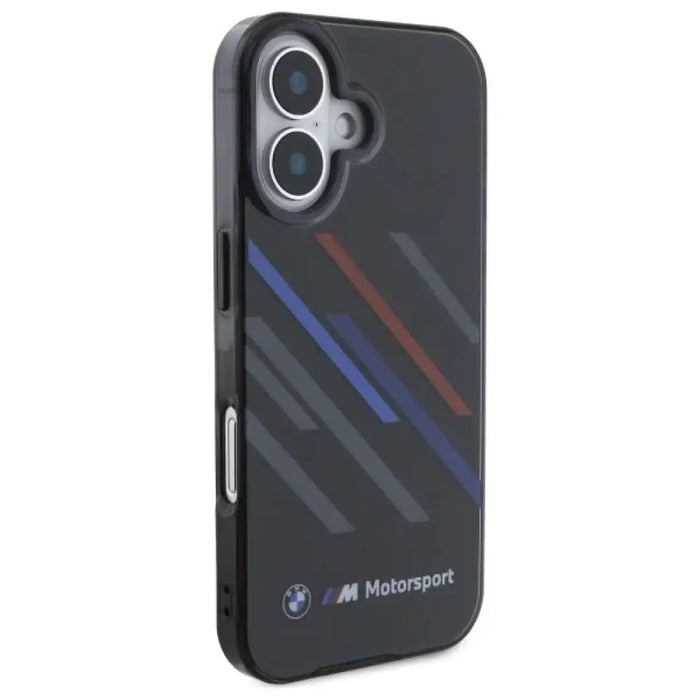 Калъф BMW Motosport IML Random Stripes iPhone 16 - черен