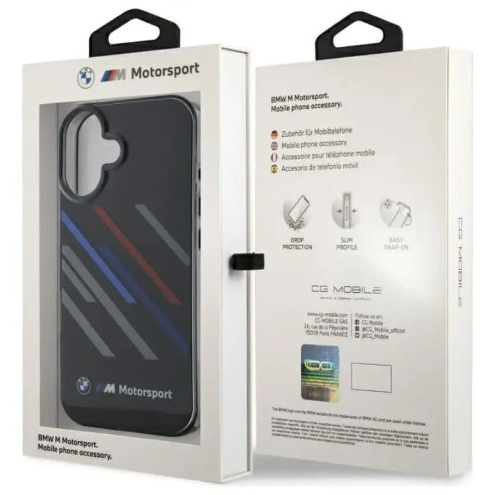 Калъф BMW Motosport IML Random Stripes iPhone 16 Plus