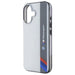 Калъф BMW Motosport IML Vertical Stripe iPhone 16 Plus - сив