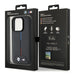 Калъф BMW Quilted Tricolor iPhone 15 Pro - черен