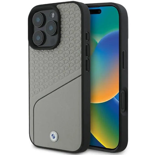 Калъф BMW Sign Leather Textured and Line MagSafe iPhone 16