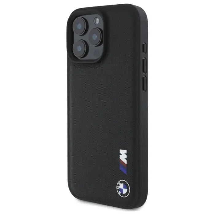 Калъф BMW Smooth Rubber Logo iPhone 16 Pro Max - черен