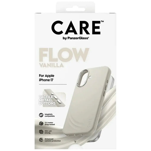 Калъф CARE by PanzerGlass FLOW MagSafe за iPhone 17 - бежов