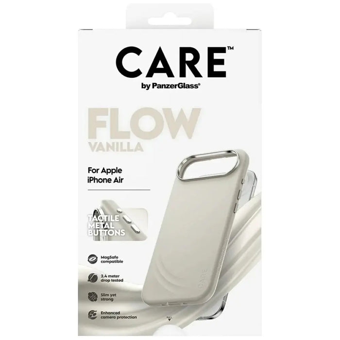 Калъф CARE by PanzerGlass FLOW MagSafe за iPhone Air - бежов