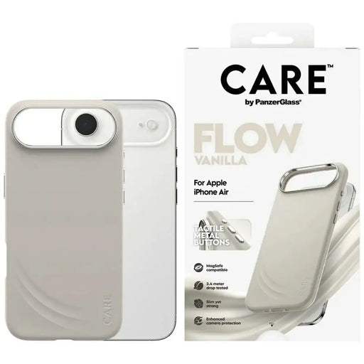 Калъф CARE by PanzerGlass FLOW MagSafe за iPhone Air - бежов