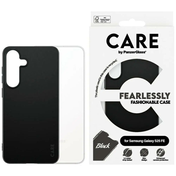 Калъф CARE от PanzerGlass за Samsung Galaxy S25 FE - черен
