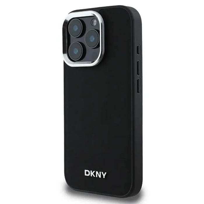 Калъф DKNY Plain Silver Logo MagSafe за iPhone 16 Pro