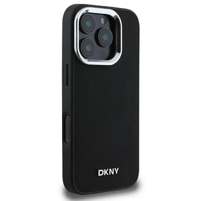 Калъф DKNY Plain Silver Logo MagSafe за iPhone 16 Pro