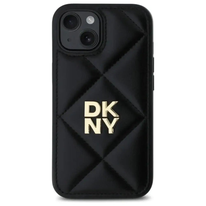Калъф DKNY Quilted Stack Logo iPhone 14 - Черен
