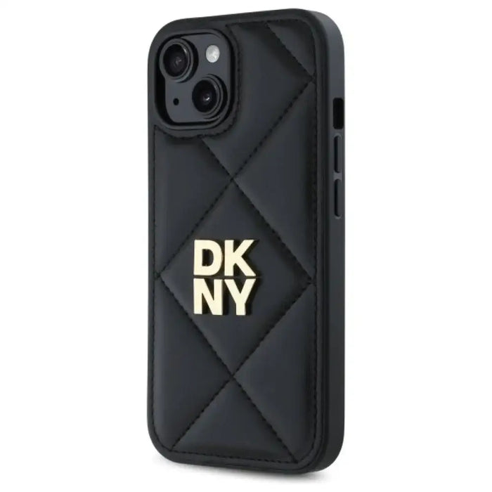 Калъф DKNY Quilted Stack Logo iPhone 14 - Черен