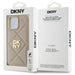Калъф DKNY Quilted Stack Logo iPhone 14 Pro - бежов