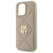 Калъф DKNY Quilted Stack Logo iPhone 14 Pro - бежов