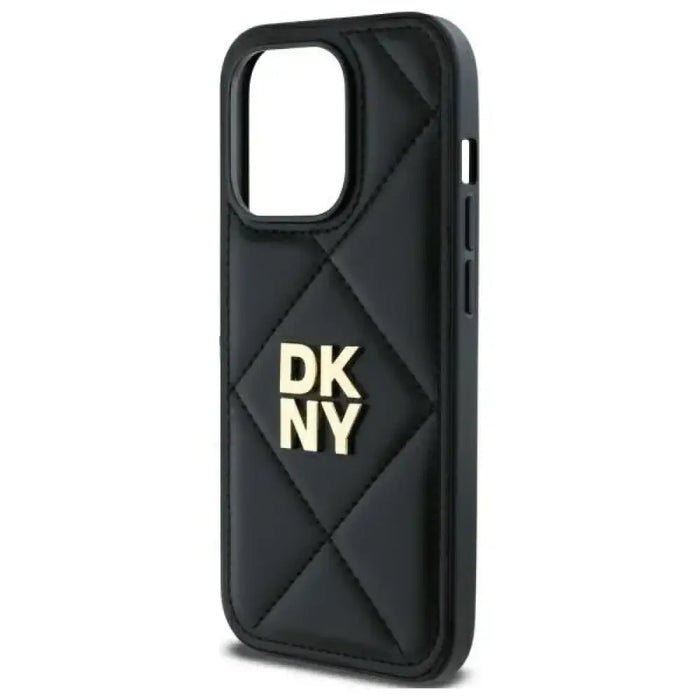 Калъф DKNY Quilted Stack Logo iPhone 14 Pro - черен