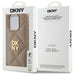 Калъф DKNY Quilted Stack Logo iPhone 15 Pro - бежов