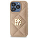 Калъф DKNY Quilted Stack Logo iPhone 15 Pro - бежов