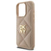 Калъф DKNY Quilted Stack Logo iPhone 15 Pro Max - бежов
