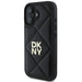 Калъф DKNY Quilted Stack Logo iPhone 16 - Черен