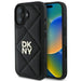 Калъф DKNY Quilted Stack Logo iPhone 16 - Черен